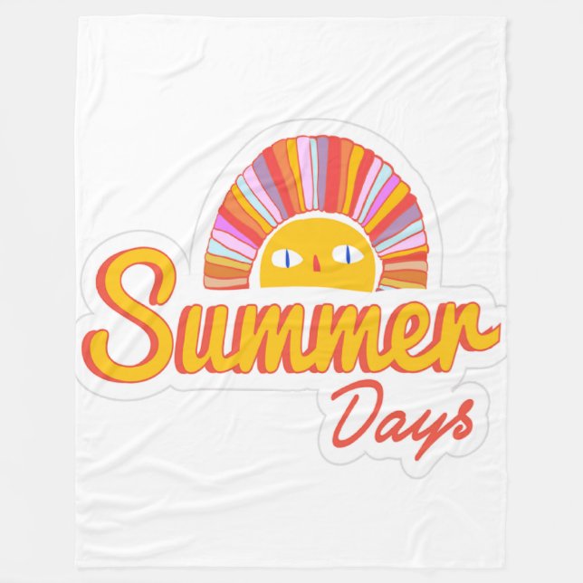 Summer day  fleece blanket (Front)
