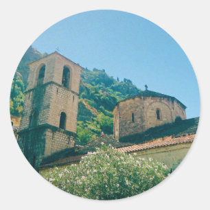 Summer day in Kotor - Montenegro Classic Round Sticker