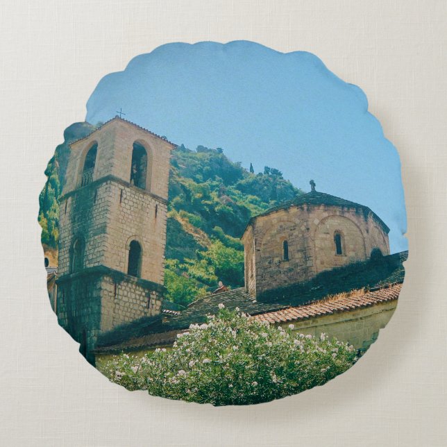 Summer day in Kotor  - Montenegro Round Cushion (Front)