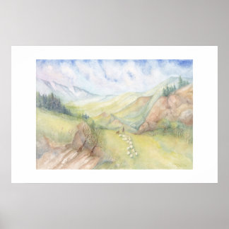 Summer Day In The Mountains Poster