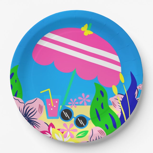 Summer Day Paper Plate (Front)