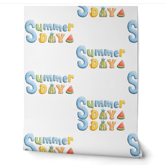 Summer Day - Summer Day Celebration Text Wallpaper (Unrolling)