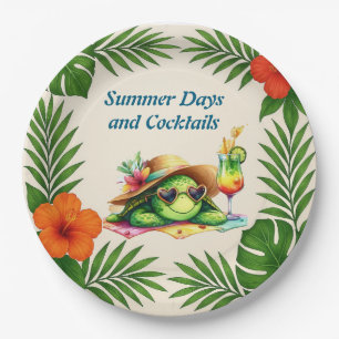 summer days and cocktails party plates  