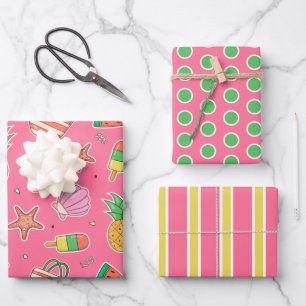 Summer Days Beach Wrapping Paper Set