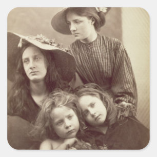 Summer Days, c.1866 (albumen print from a collodio Square Sticker