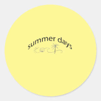 summer days classic round sticker