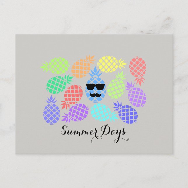 "Summer Days" Pineapple Postcard (Front)