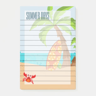 Summer Days, Sand And Surf Post-it Notes