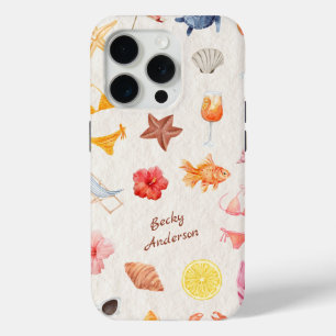 Summer Design of Things on the Beach iPhone 15 Pro Case