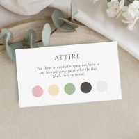 Summer Dot Attire Dress Code Enclosure Card