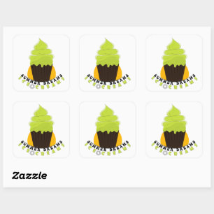 Summer dreams Icecreams Square Sticker