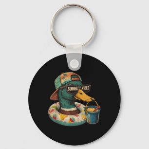 Summer Duck Sungles ol Float Beach Vacation Boys Key Ring