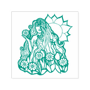 Summer Earth Goddess                               Self-inking Stamp
