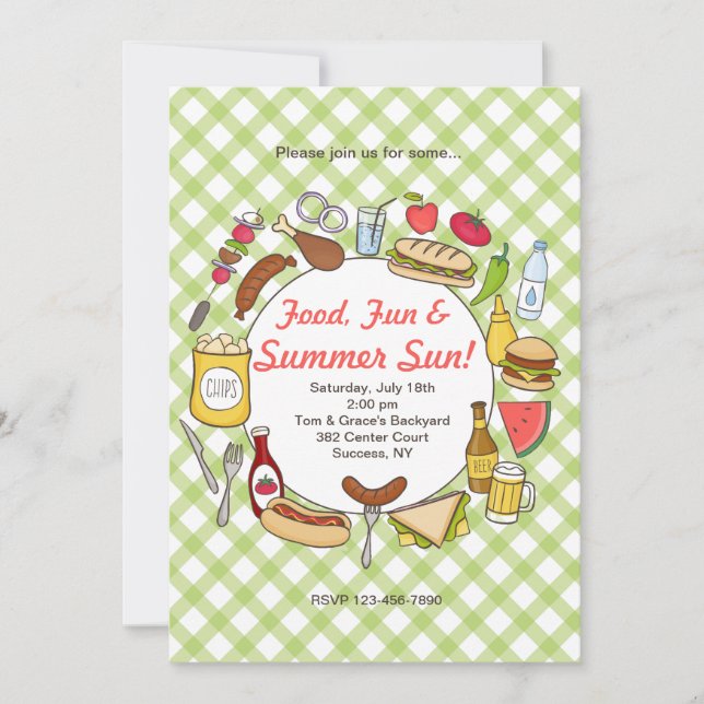 Summer Eating Invitation (Front)