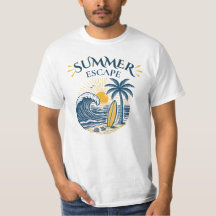 Summer Escape Beach T-Shirt | Surf & Vacation Desi