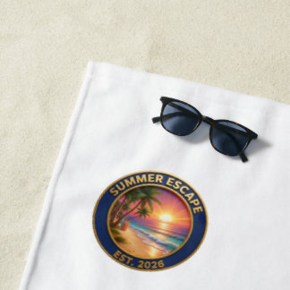 Summer Escape Tropical Beach Sunset Bath Towel