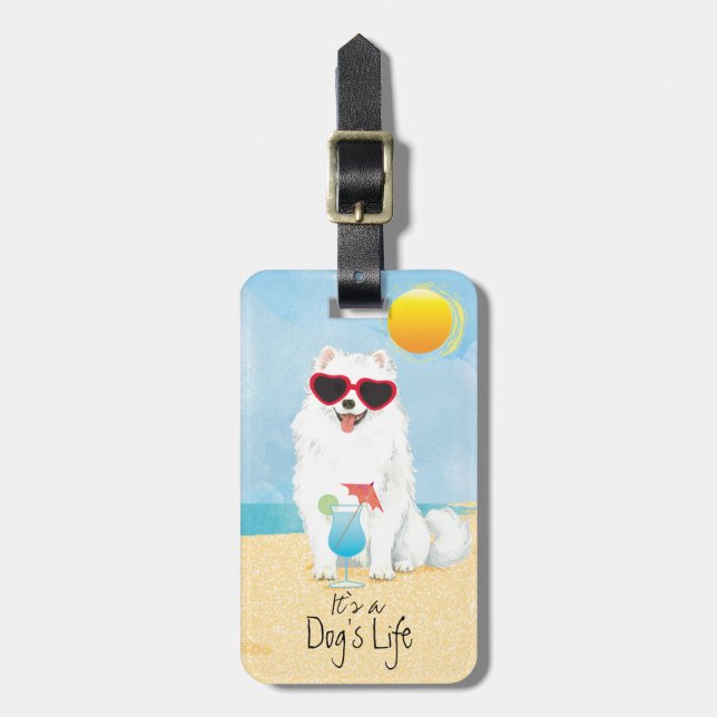 Summer Eskie Luggage Tag (Front Vertical)