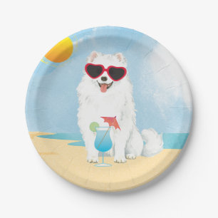 Summer Eskie Paper Plate