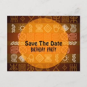Summer Ethnic 18th Birthday Save the Date Announcement Postcard