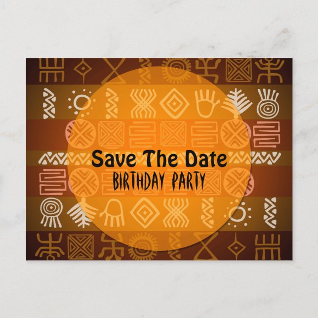 Summer Ethnic 18th Birthday Save the Date Announcement Postcard (Front)