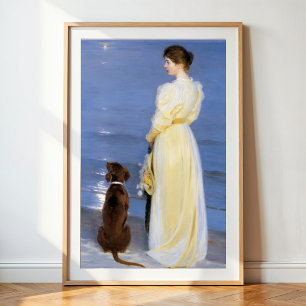 Summer evening at Skagen, P.S.Krøyer, Art Poster