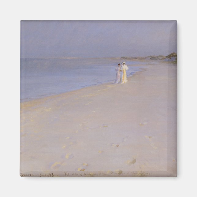 Summer evening at the South Beach, Skagen, 1893 Magnet (Front)