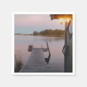 Summer evening in the swedish archipelago napkin