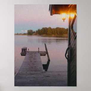 Summer evening in the swedish archipelago poster