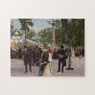 Summer Evening in Tivoli   Paul Fischer Jigsaw Puzzle