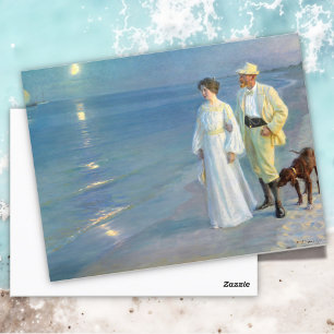 Summer evening on the beach at Skagen, P.S. Kroyer Postcard