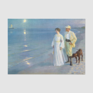 Summer evening on the beach at Skagen, P.S. Kroyer Tissue Paper