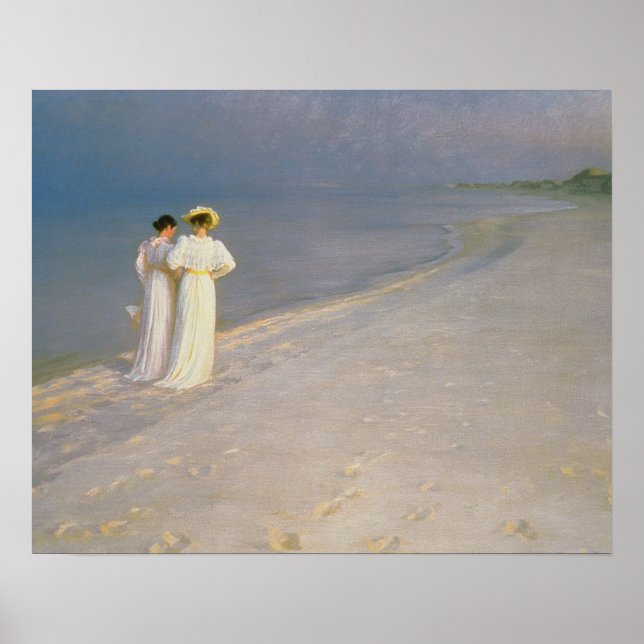 Summer Evening on the Skagen Southern Beach Poster (Front)