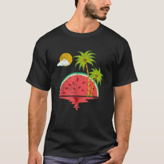 Summer Exotic Palm Trees Sunset Tropical Fruit Wat T-Shirt