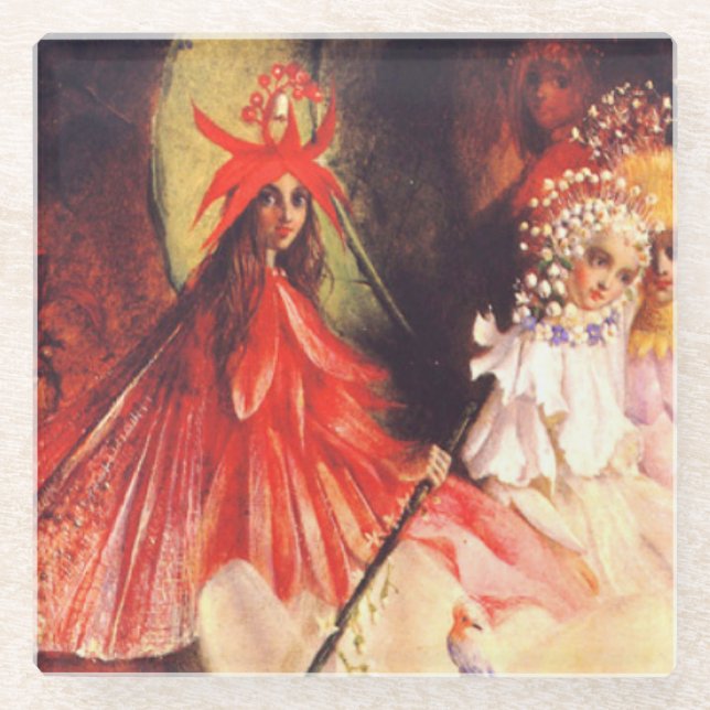 Summer Fairies Glass Coaster (Front)