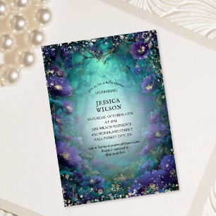 Summer Fairy Tale Enchanted Forest  Baby Shower Invitation