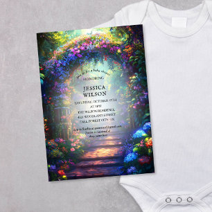 Summer Fairy Tale Enchanted Forest Baby Shower Invitation