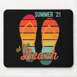 Summer Family Beach Ocean Vacation Matching Flip F Mouse Pad