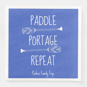 Summer Family Canoe Trip Custom Napkins