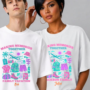 Summer Family Holiday Adventure AI Art Tri-Blend Shirt