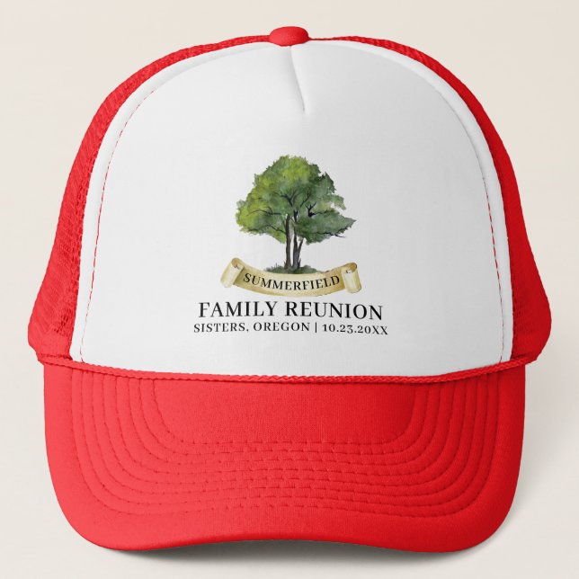 Summer Family Reunion Tree Matching Keepsake Trucker Hat (Front)