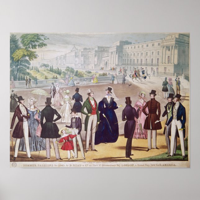 Summer Fashions for 1840 Poster (Front)