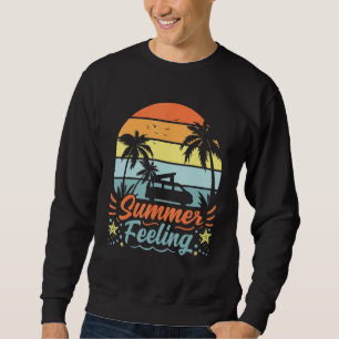 Summer Feeling Caravan Camper Tropical Sunset Sweatshirt