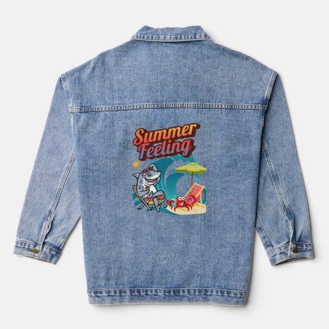 summer feeling denim jacket (Back)