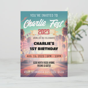 Summer Festival Birthday Party Invitation