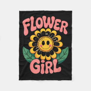 Summer Festival Music Arts 60s 70s Groovy Retro Fleece Blanket