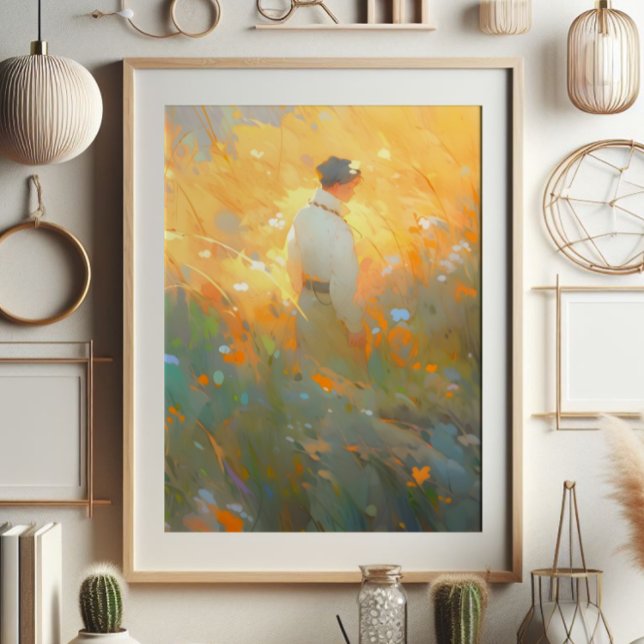 Summer Fields Anime Impressionism  Photo Print (Creator Uploaded)