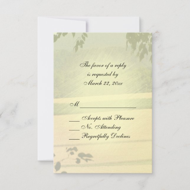 Summer Fields Wedding RSVP Card (Front)