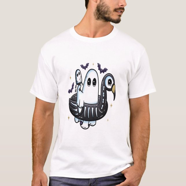 Summer Flamingo Floatie T-Shirt (Front)