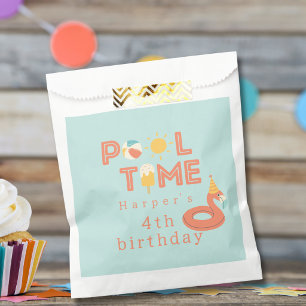 summer flamingo popsicle kids birthday pool party favour bag