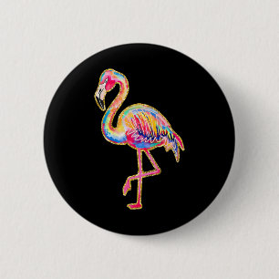 Summer Flamingo Tropical Hawaii Beach Summer Vacat 6 Cm Round Badge